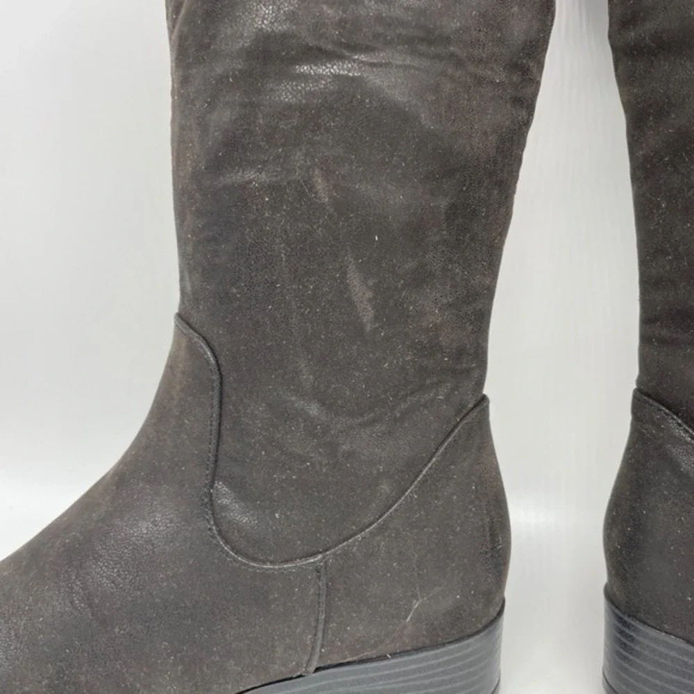 Mia‎ Women's Carsyn Faux Leather Zip Over The Knee Boots Black Size 8.5M
